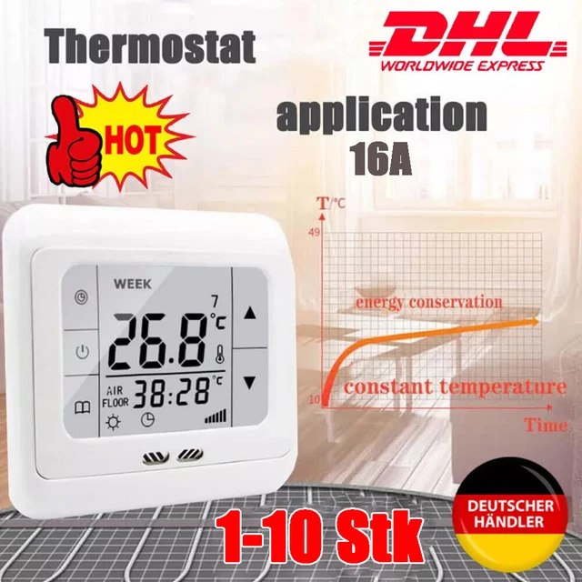 Digitales Thermostat Für Fußbodenheizung - Programmierbar & Mit LCD-Display