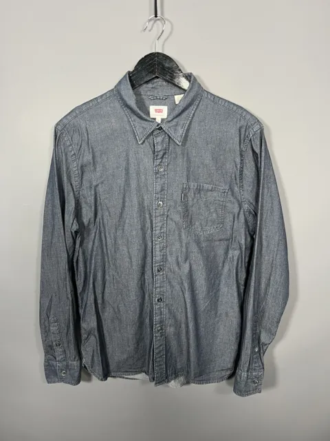 LEVI'S DENIM Shirt - Größe Medium - Marineblau - Top Zustand - Herren