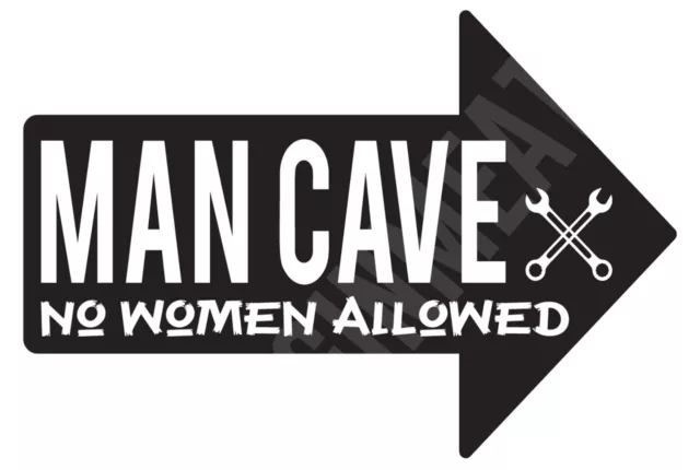 Man Cave No Women Allowed Funny 8" x 12" Aluminum Metal Sign