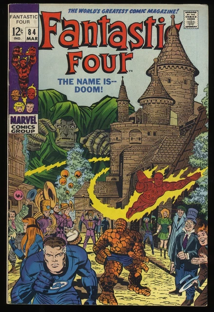 Fantastic Four #84 FN/VF 7.0 Doctor Doom Cover and Appearance! Marvel 1969
