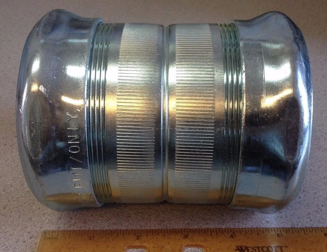 3& INCH EMT/ONLY Steel Conduit Compression Coupling Male Hub Threads ...