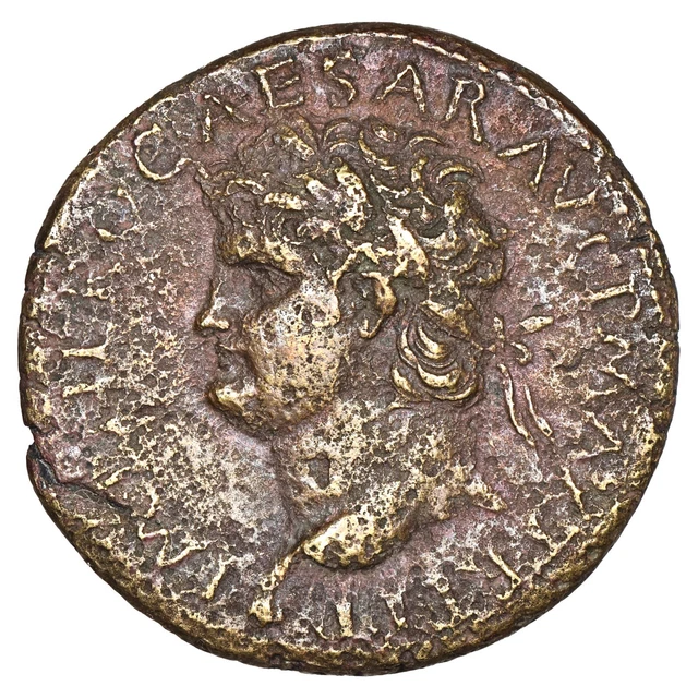 ROMAN COIN NERO Dupondius 66 Rev Secvritas Avgvsti Sc Bronze Lyon RIC ...