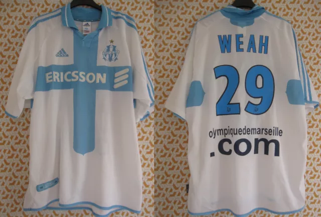 Maillot Olympique Marseille George Weah Adidas Ericsson OM Vintage Jersey - L