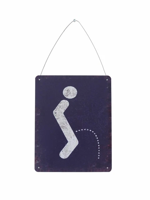 PIPI Kaka Land Targa Divertente Per WC – 30x20 Cm, Plastica, Con Scritta Umoristica Per Ospiti, Da Appendere In Bagno