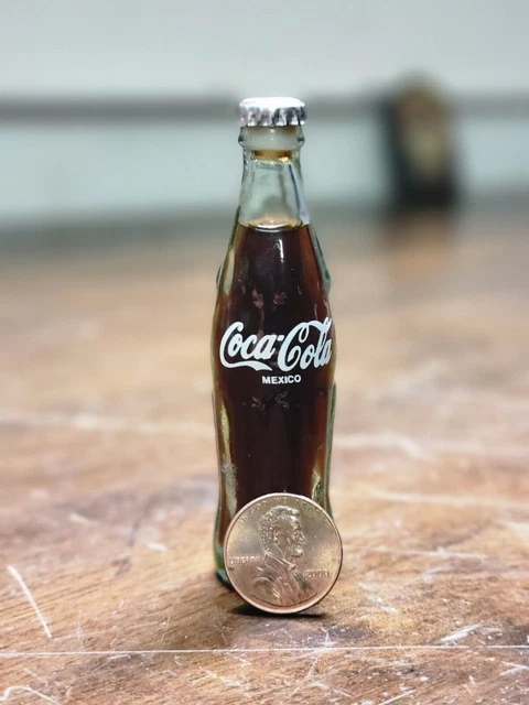 Rare Vintage Mini Coca-Cola Mexico Bottle 3 Inch Unopened Collector's Item 