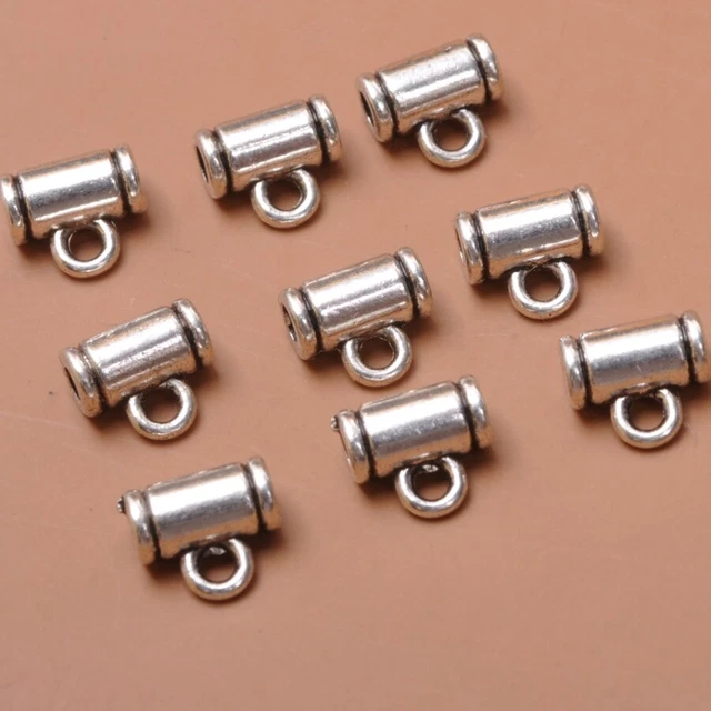 40 un. Dije Plata Tibetana Fianzas Dije Colgante Fianza Conector Fianza 8x4mm