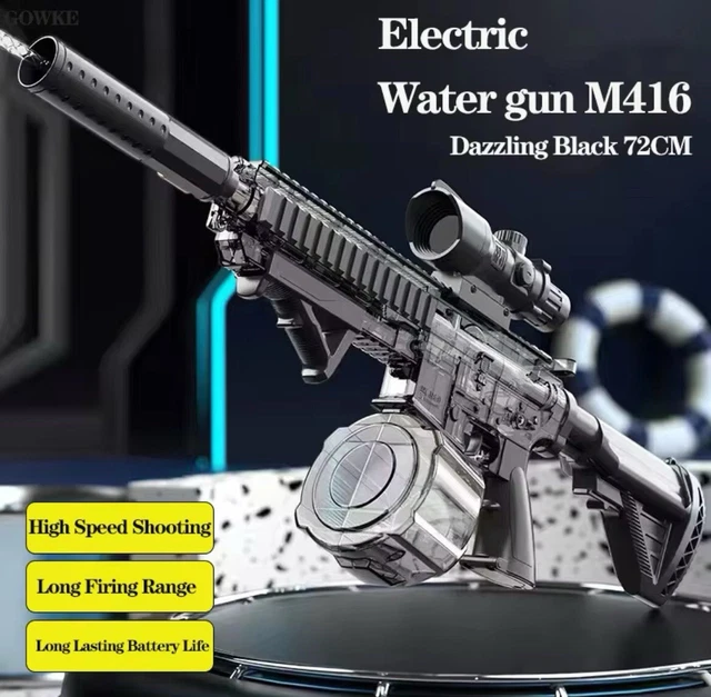 ELECTRIC WATER GUN M416 Pistol Shooting Toy Full Automatic £44.99