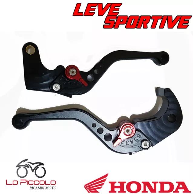 Coppia Leve Freno Frizione Corte Regolabili Nere Honda Cbr 1000 Rr / Firebl 2009