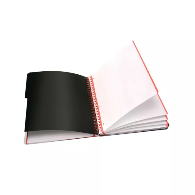 Schwarz n' Rot Hardcover Drahtgebundenes Projektbuch 200 Seiten A4 + 3er-Pack 100080