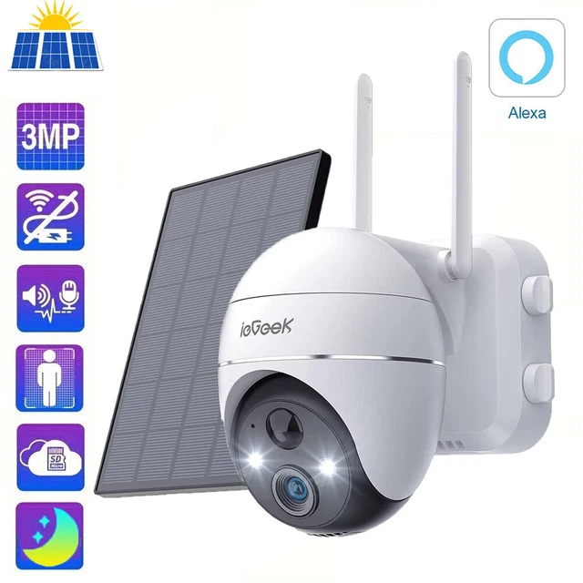 IeGeek 3MP Wireless Outdoor WiFi Security Camera – 2K HD, Battery Powered, 6-Month Battery Life, Alexa Compatible 6 thumbnail image