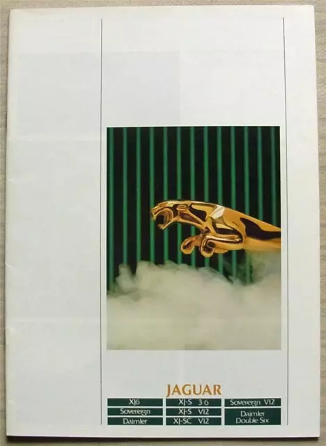 JAGUAR DAIMLER CAR RANGE Sales Brochure 1988-89 #JAG 88/19  XJ6 XJSC Sovereign