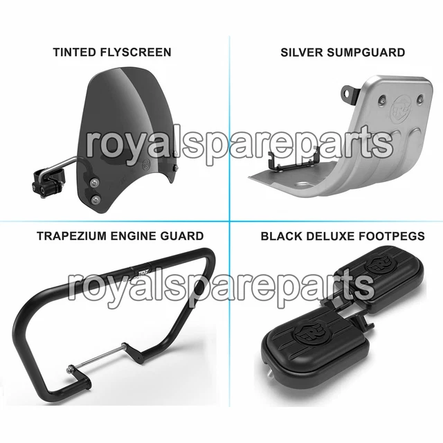 ROYAL ENFIELD METEOR 350 Sump Guard, Touring Screen, Engine Guard, Foot