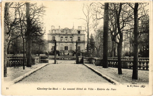 CPA AK Choisy le Roi Le nouvel Hotel de Ville-Entree du Parc FRANCE (1282561)