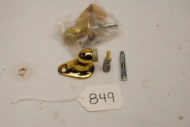 441B3 IVES Solid Brass Floor Mount Door Stop Polished Brass w/ hardwr.(849)