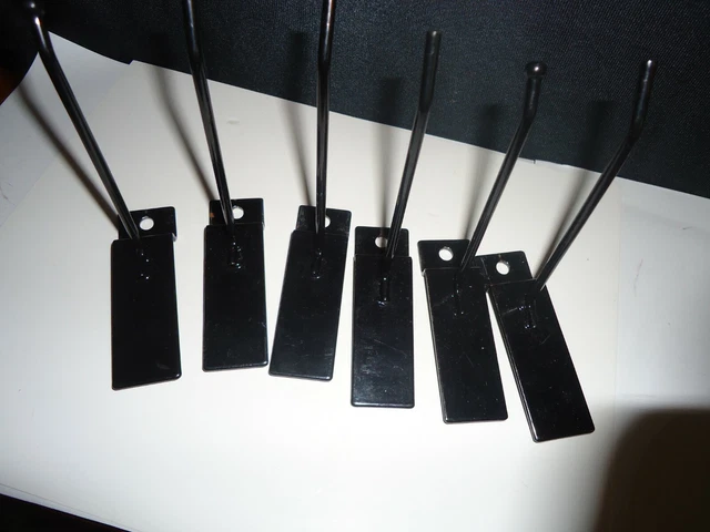 New Old Stock Lot Of 50 - 4" Black Pegs Jewelry Display Slat Wall Hooks Stems