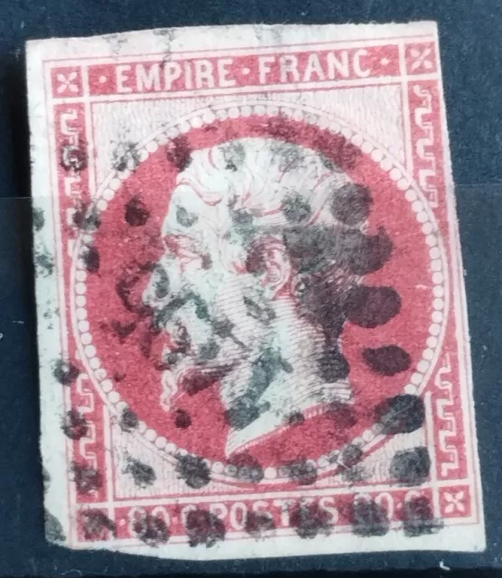 Timbre N° 17 Napoléon Non Dentelés Oblitération PC 1495 Le Havre