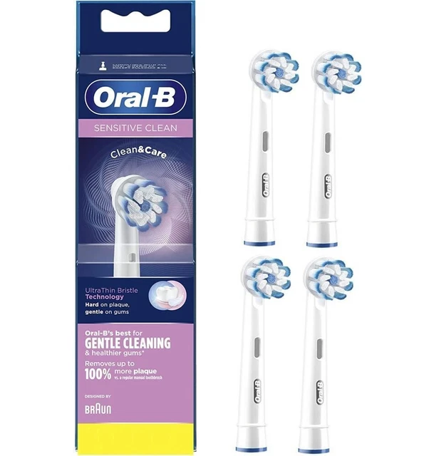 Cabezales de repuesto para cepillo de dientes eléctrico limpio sensible Braun Oral-B 4 paquetes