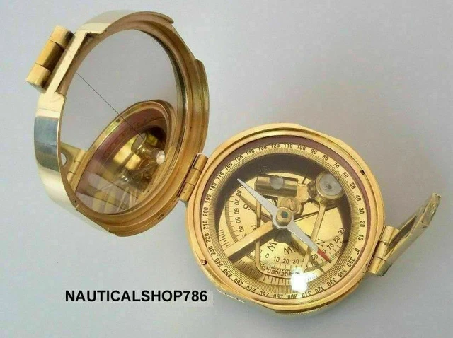 ANCIENNE BOUSSOLE DE poche Stanley London vintage 1885 - boussole en laiton R... EUR 35,56 - FR