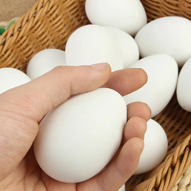 30 Pcs White Plastic Imitation Eggs Child Easter Fake Toy for Kids