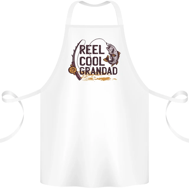 Grembiule Cool Grandad Divertente Pescatore Pescatore Grembiule 100% Biologico