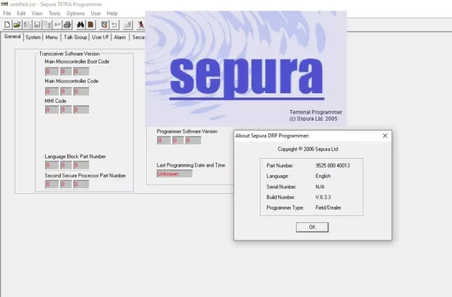 Sepura Programming software for Simoco Tetra Radio V6.3.3 SRP SRM SRG SRH SRC