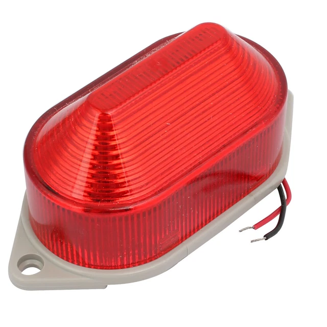 CC 12V Lámpara Señal De Emergencia Industrial Flash Leds Luz Estroboscópica Roja