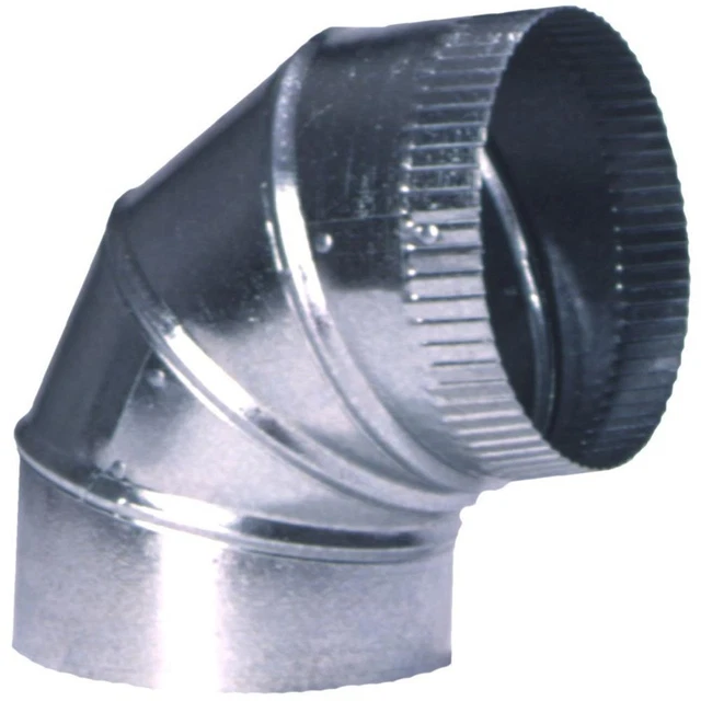 Master Flow 8 in. 26-Gauge 90-Degree Round Adjustable Elbow