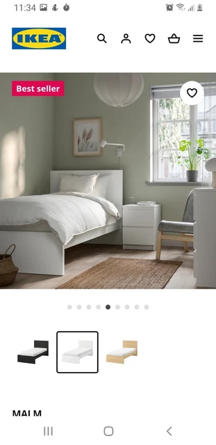 Used malm discount bed frame