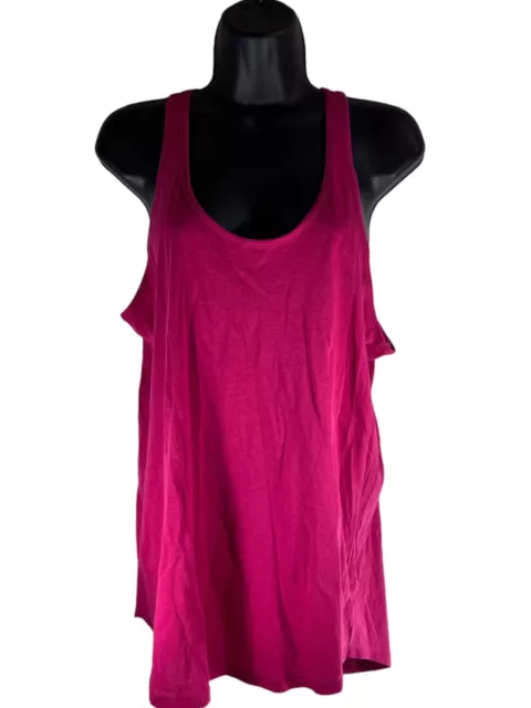 Alternative Apparel Tank Top Shirttail Tank Pink Racerback Womens Large Tanks