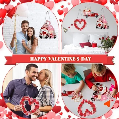 3 SET VALENTINE'S Day Diamond Painting Hanging Sign 5D Truck Heart Wreath  $33.95 - PicClick