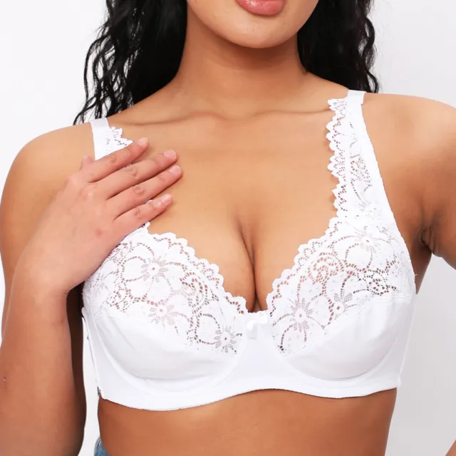 Ladies Underwired Full Cup Bra Large Bust Lace Minimizer Bras Plus