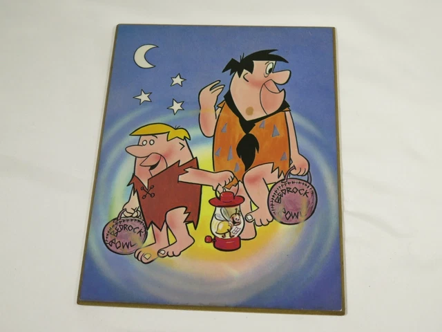 vintage The Flintstones Barney Rubble & Fred Flintstone wall hanging