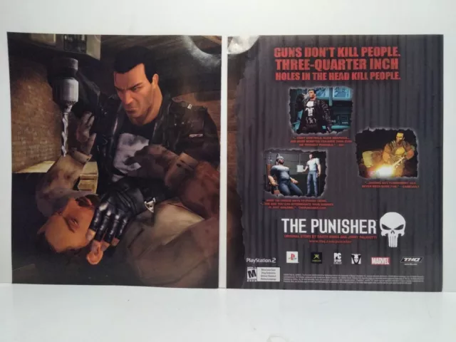 The Punisher Print Ad/Poster Art Playstation 2 PS2 XBOX PC Small Box