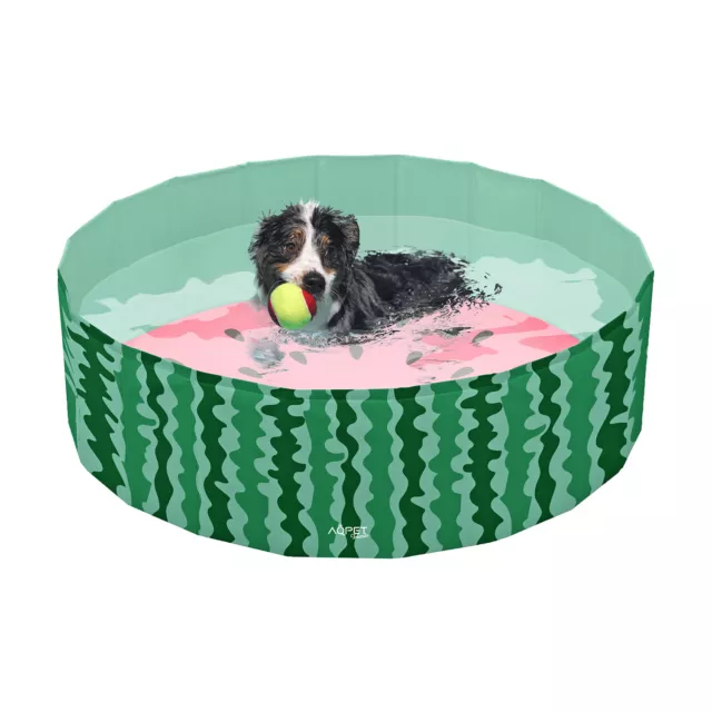 Piscina Pool Per Cani Animali in Plastica Pieghevole da Giardino Fantasia Fruit