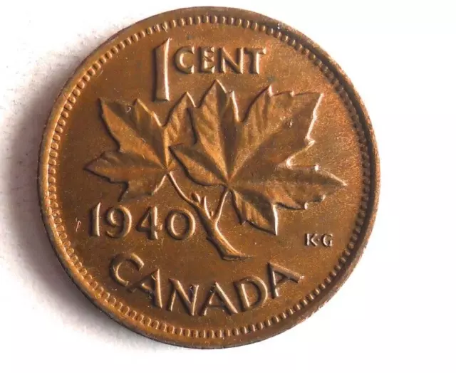 1940 CANADA CENT - Excellent Coin - FREE SHIP - Bin #345