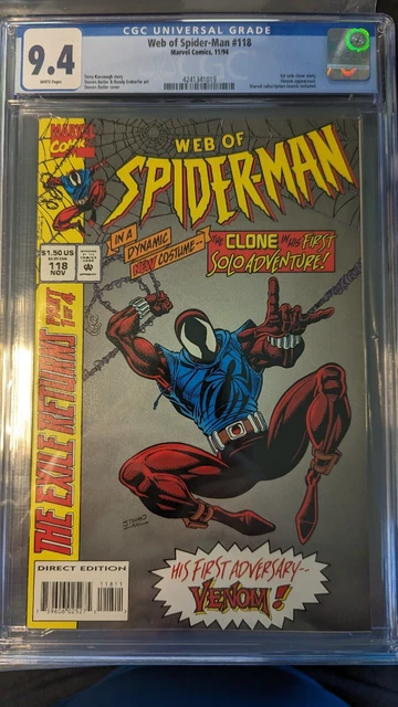 Web of Spider-Man #118 1st Ben Reilly Scarlet Spider CGC 9.4 Marvel Comic 1994