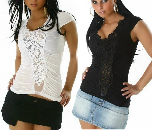 Top Femme été Tanaïs Noir - Maille Crochet (filet), Taille 40, Neuf Jamais Porté, Style Ajusté