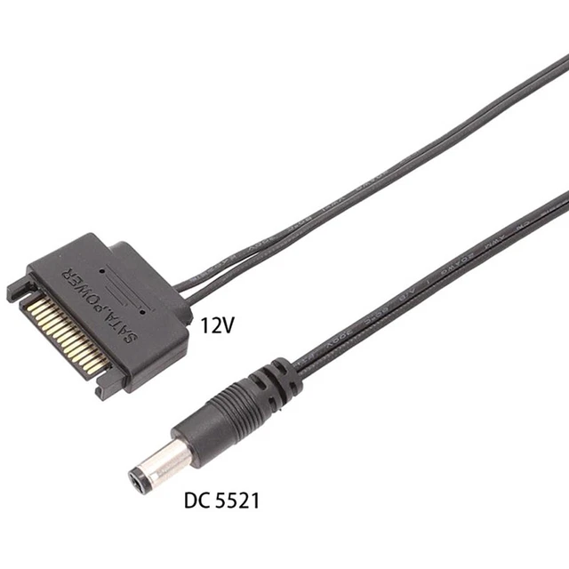 1Pc SATA Male To DC 5.5*2.1mm 12V power supply SATA to DC Cable 20W4EXNLWIXIH.EW