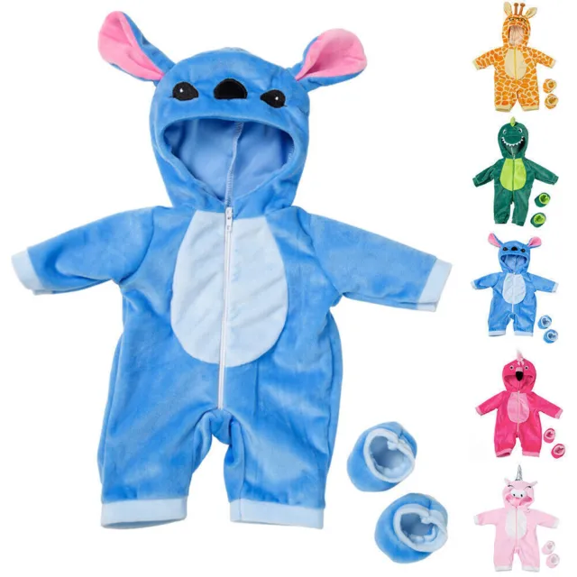 Animal Jumpsuit for Baby Doll 18Inch Born Babies Boy Doll Overalls Clothes Gift~