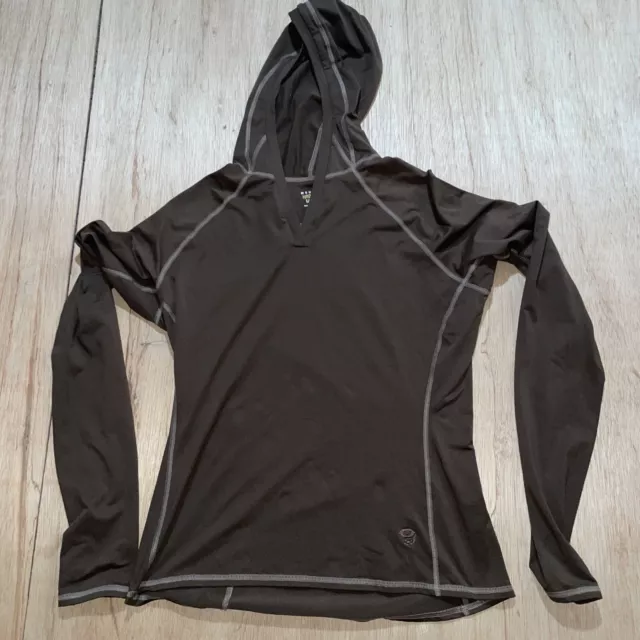 Mountain Hardwear Womens Athletic Hoodie Shirt Size Medium Pullover Lightweight
