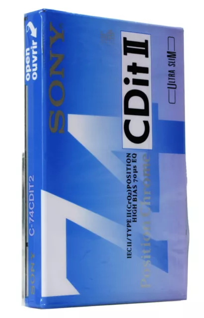 Sony Cdit II 74 Cassette audio Vierge Neuf Scellé  (Réf#N-916)