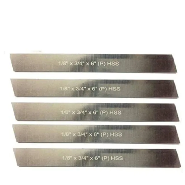 5x HSS Trapezoid Blades 1/8"x 3/4" (W) x 6" (L)  Lathe Parting Cut off & Tool ho