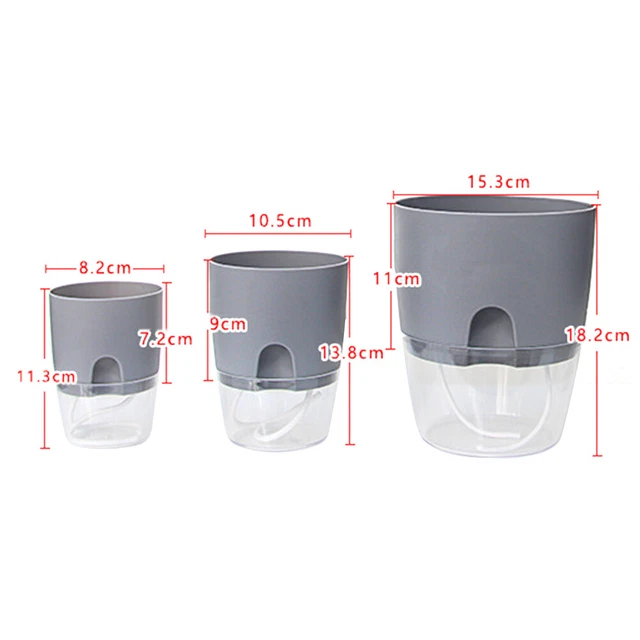 Watering Planter Self Watering Flower Pot Water Storage Basin (8.2cm) 10