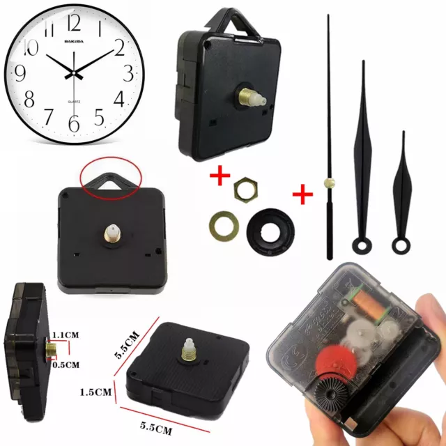 Replacement Quartz Wall Clock Movement Mechanism Motor DIY Repair Part Kit Black