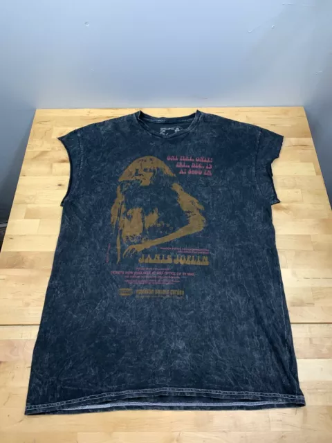 Junk Food Clothing Janis Joplin Acid Wash T Shirt M Music Live In Concert