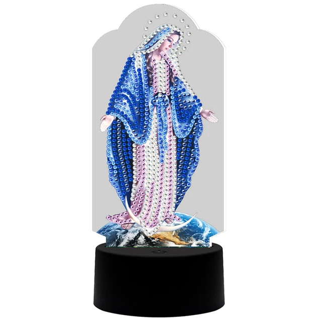 DIY Diamond Painting LED Lamp Kit - 6x6 Inch, Butterfly Design, Full Drill With Rhinestones