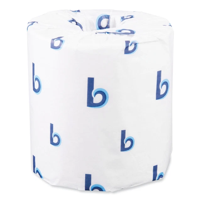 Boardwalk Two-Ply Toilet Tissue, Septic Safe, White, 4.5 x 3, 500 Sheets/Roll