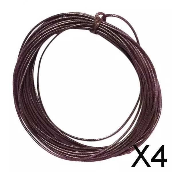 4X Cordon En Nylon Ciré De 2 Mm Pour Fabrication De Bijoux 10 M Café