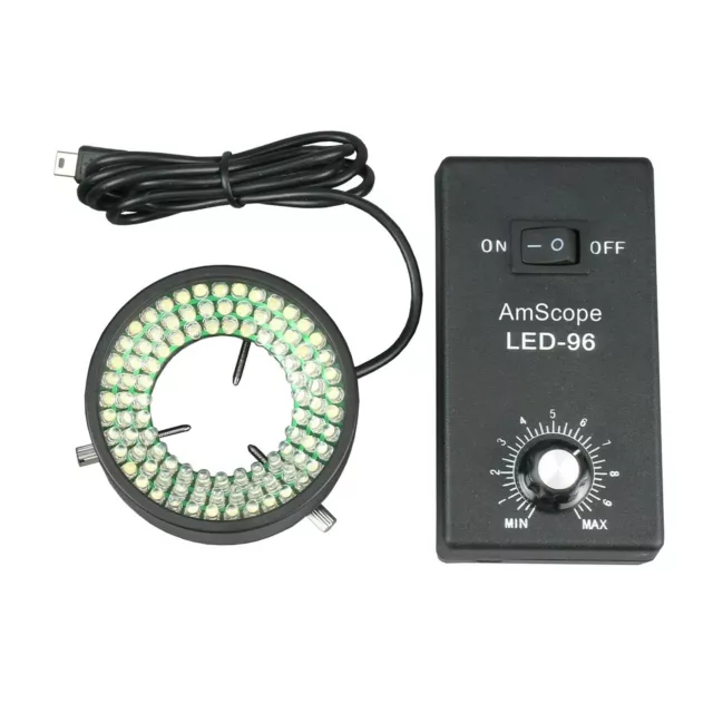 Amscope LED-96S 96 LED Anneau Lumineux Pour Microscopes À Zoom Unique