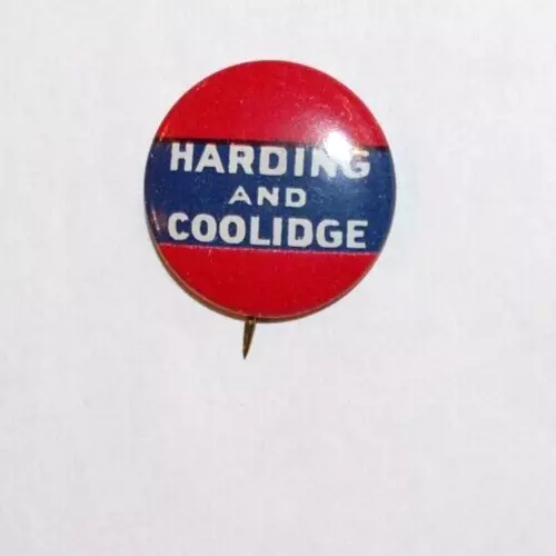 1920 WARREN HARDING CALVIN COOLIDGE campaign pin pinback badge political button 2